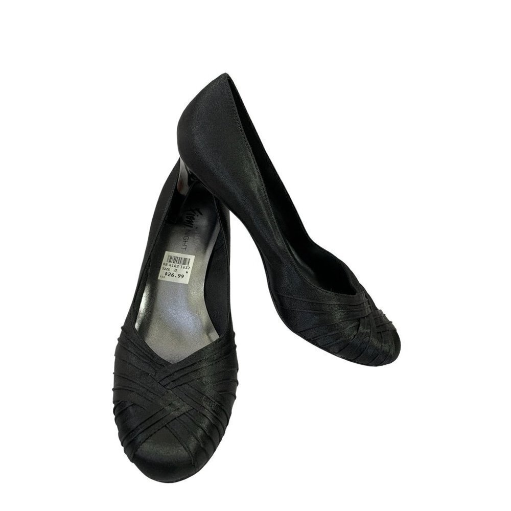 Fioni Night Women's Casual Black Round Point Heels